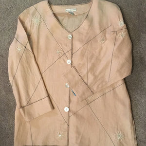 Embroidered Linen Jacket